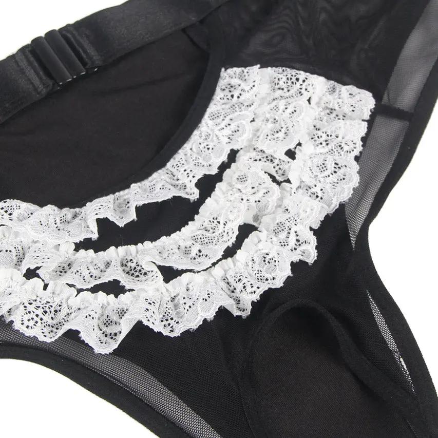 Open Cup Maid Bedroom Costume 3wishes.com